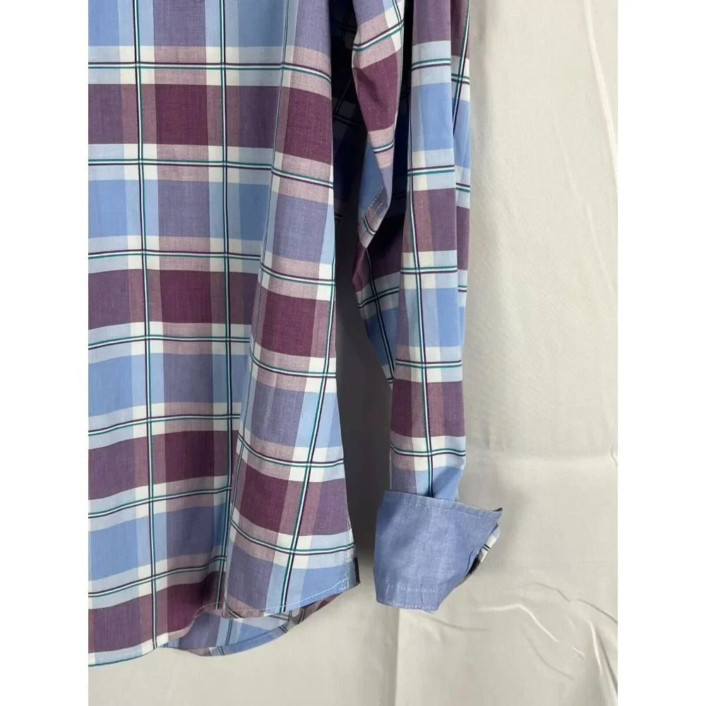 Banana Republic‎ Mens Shirt Medium Plaid Camden Fit Long Sleeve Button Up